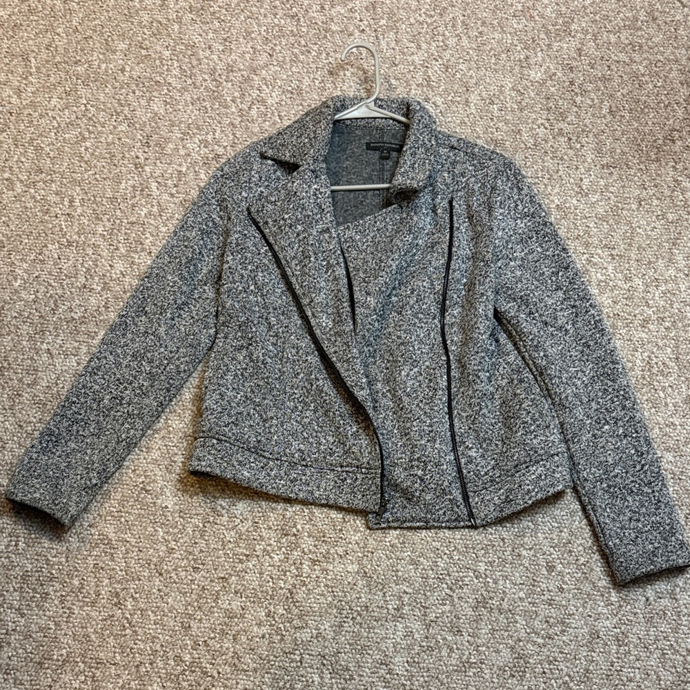 Banana Republic Women’s Gray Tweed Moto Jacket